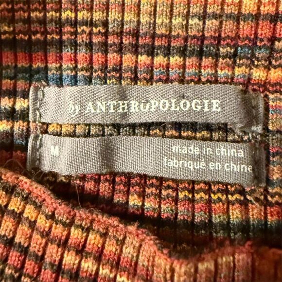 Anthropologie Tami Space Dyed Sleeveless Knit Tunic Top Autumn Melange Mock Neck - Picture 9 of 12